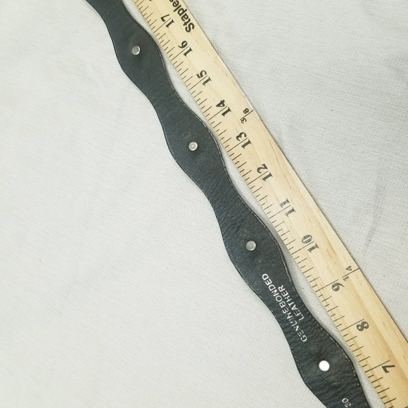 Noosa western studded belt black heart concho leather size 28 NO BUCKLE‎ - Picture 13 of 13